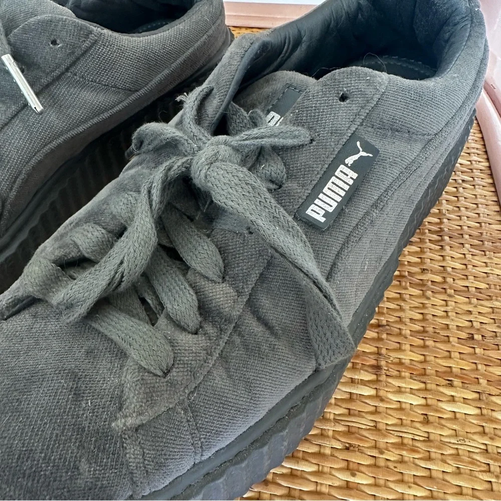 Puma x Fenty Limited Edition Velvet Creepers Platform Grey